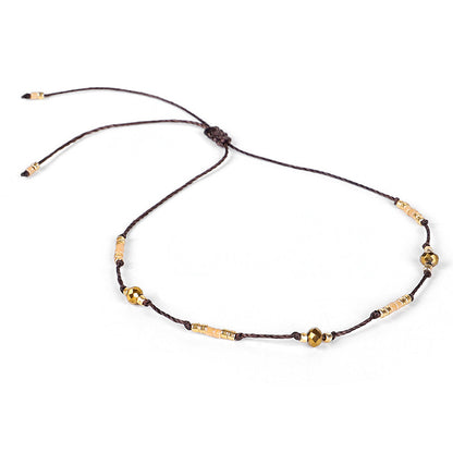 Cavigliera boho perline riso
