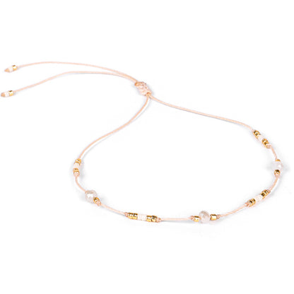 Cavigliera boho perline riso