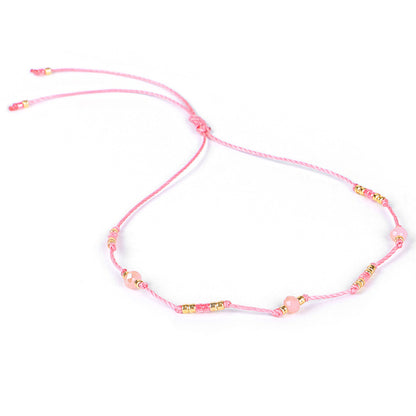 Cavigliera boho perline riso