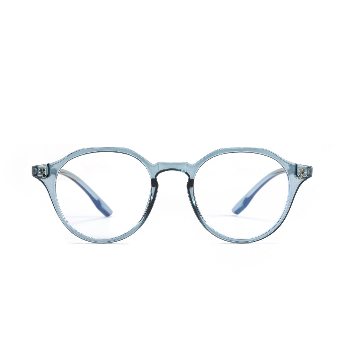 Occhiali rotondi anti-luce blu