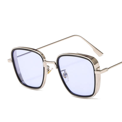 Occhiali da sole quadrati in metallo punk
