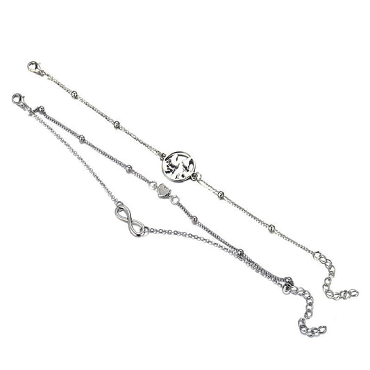 Cavigliera con charm otto caratteri