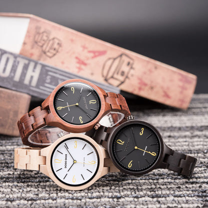 Orologio di legno luminoso