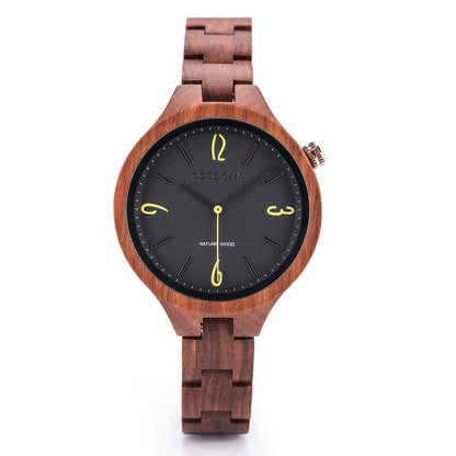Orologio di legno luminoso