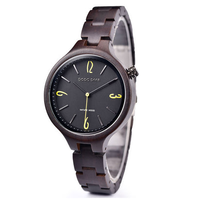Orologio di legno luminoso