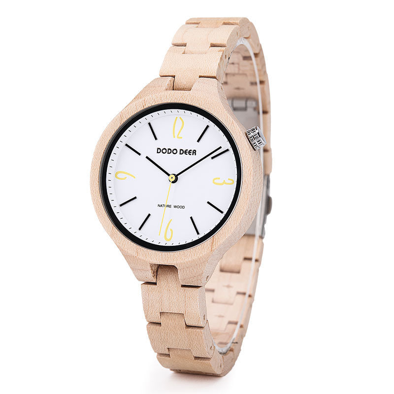 Orologio di legno luminoso