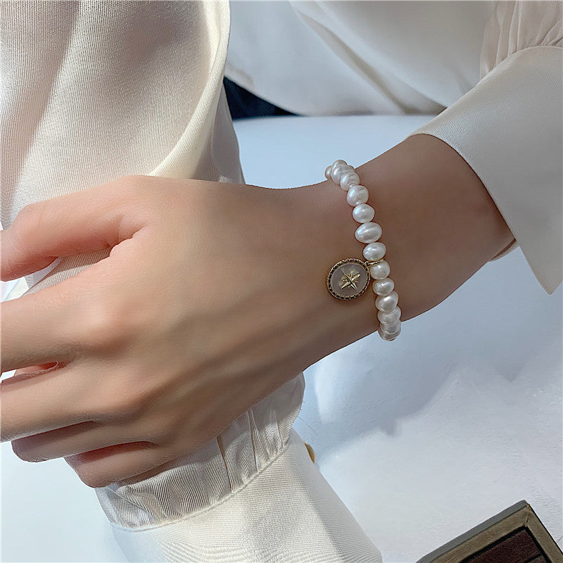 Bracciale perla stella barocca