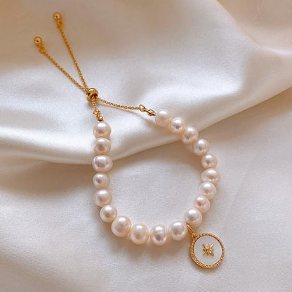 Bracciale perla stella barocca