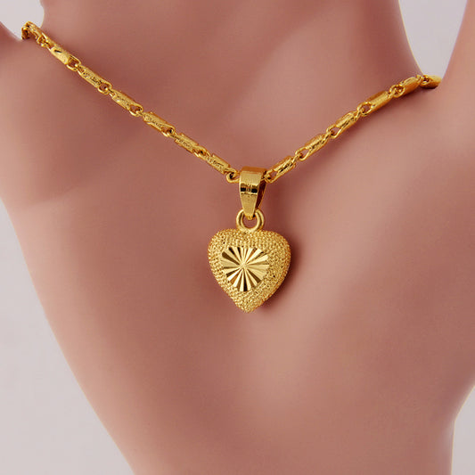 Collana cuore pesca corta