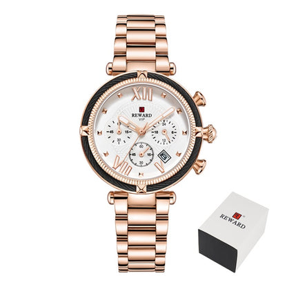 Orologio impermeabile al quarzo cinturino acciaio