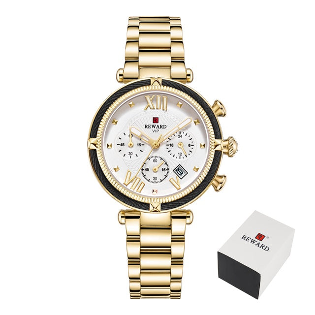 Orologio impermeabile al quarzo cinturino acciaio