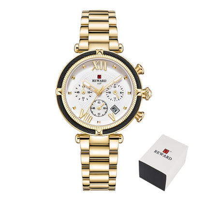 Orologio impermeabile al quarzo cinturino acciaio