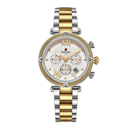 Orologio impermeabile al quarzo cinturino acciaio