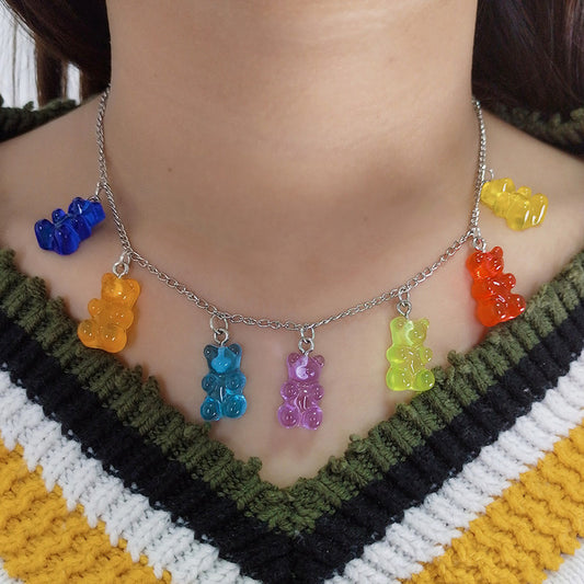 Collana orso in resina