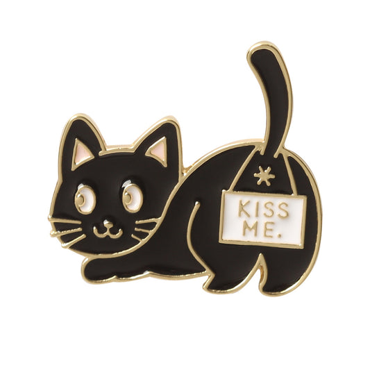 Spilla gatto giapponese con coda che si muove