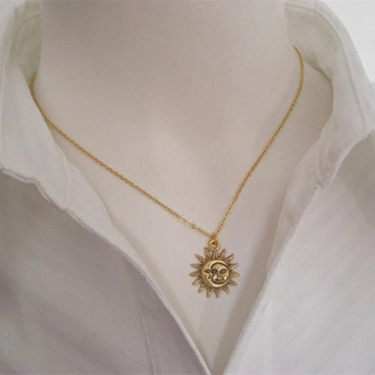 Collana choker sole luna