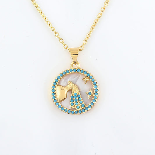 Collana segni zodiacali multicolore
