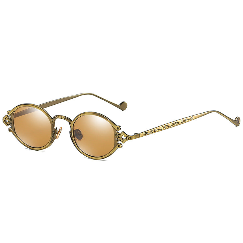 Occhiali steampunk ovali intagliati