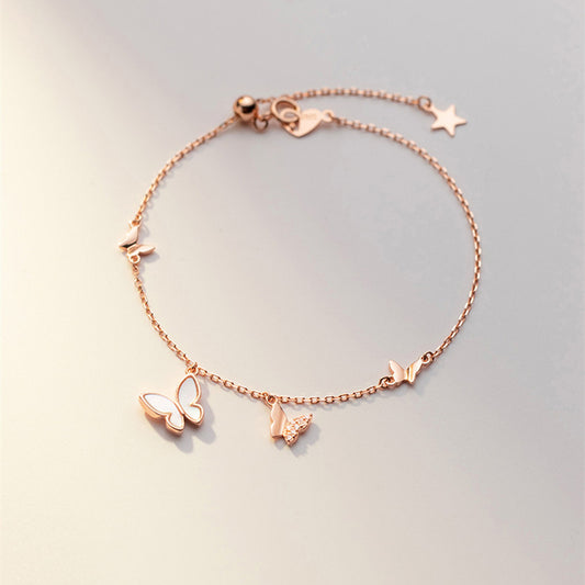 Bracciale argento conchiglia farfalla