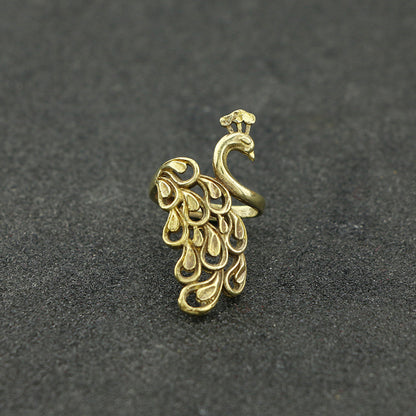 Anello pavone rame regolabile