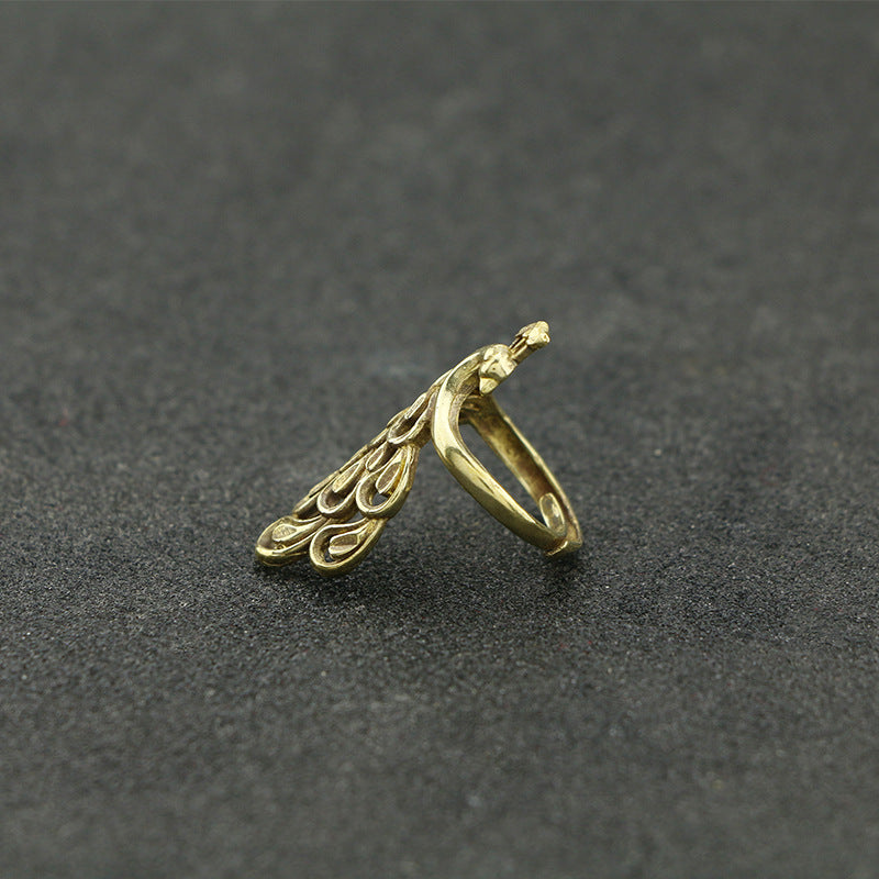 Anello pavone rame regolabile