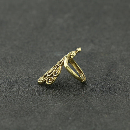 Anello pavone rame regolabile
