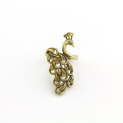Anello pavone rame regolabile