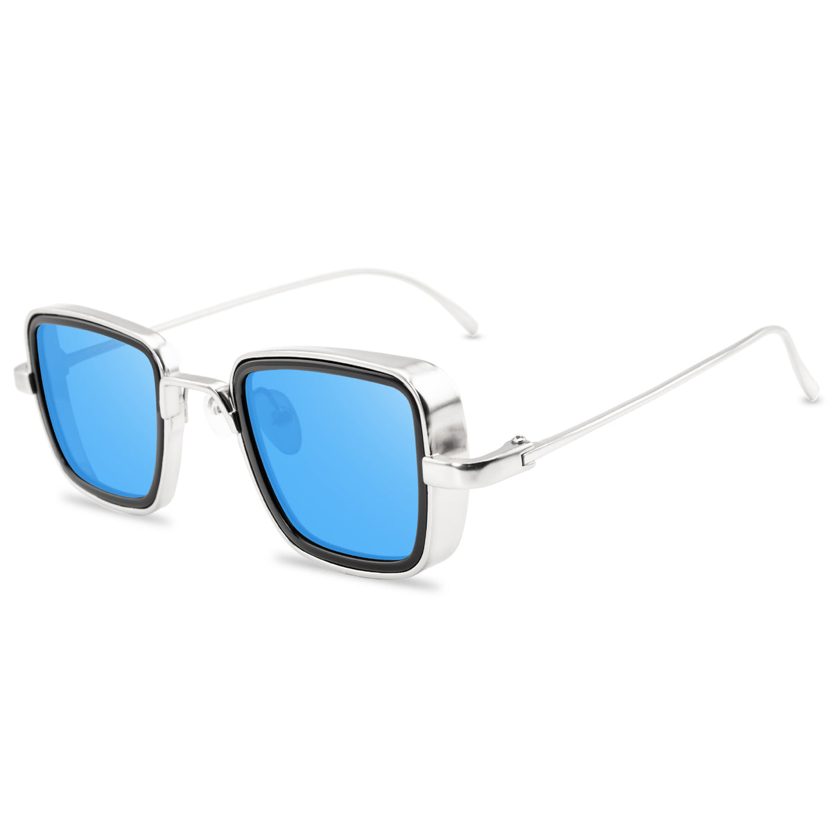Occhiali da sole montatura spessa metallica