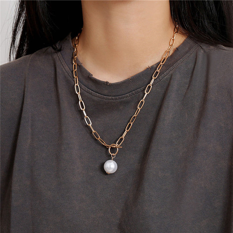 Collana perla punk