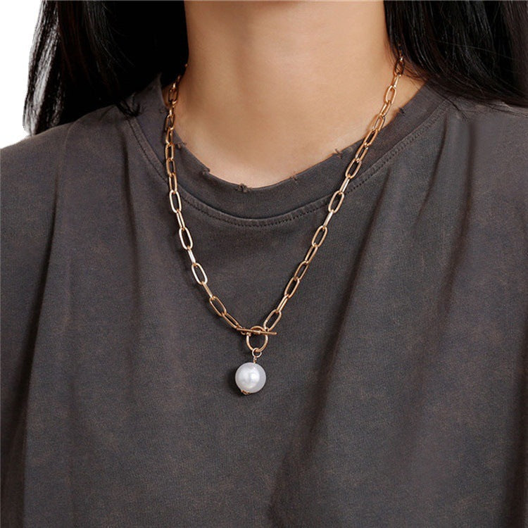 Collana perla punk