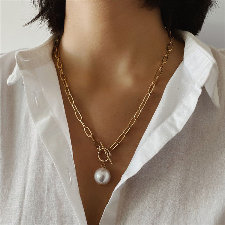 Collana perla punk