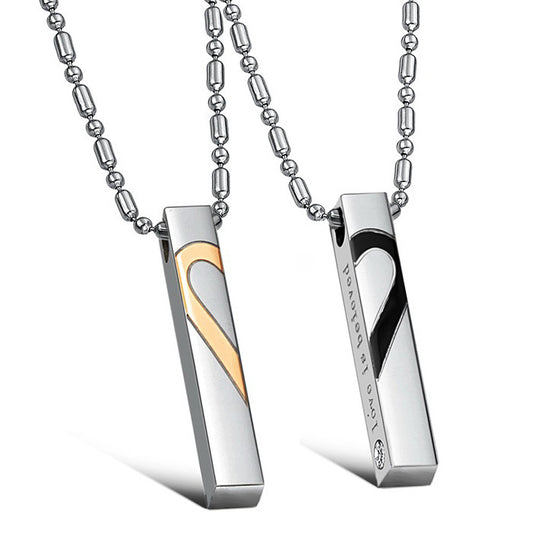 Collana coppia cuore puzzle