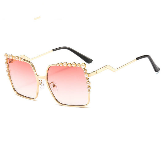 Occhiali da sole con perle e strass