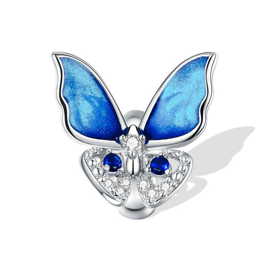 Charm farfalla rosa