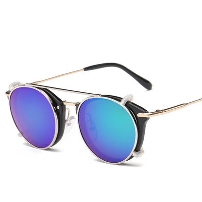 Occhiali da sole tondi lente inchiostrata