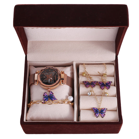 Set farfalla con orologio