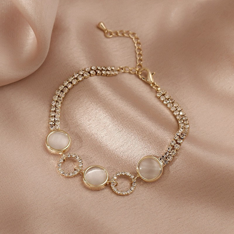 Braccialetto Diamante e Opale