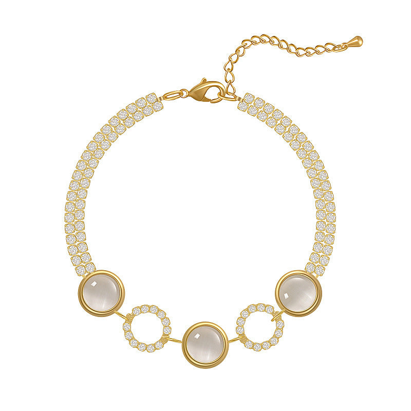 Braccialetto Diamante e Opale