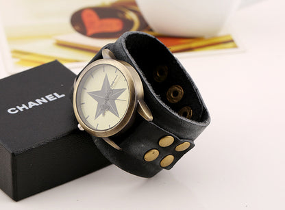 Orologio braccialetto pelle vintage