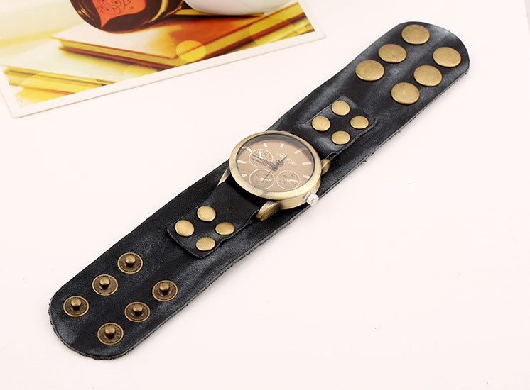 Orologio braccialetto pelle vintage