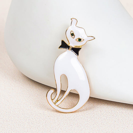 Spilla gatto con brillanti