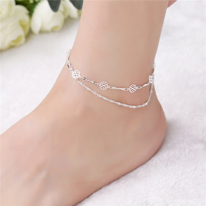 Cavigliera con charm argento