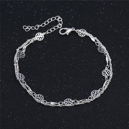 Cavigliera con charm argento