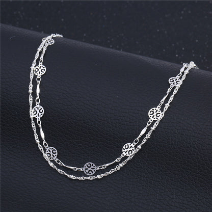 Cavigliera con charm argento