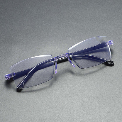 Occhiali da lettura senza montatura anti-luce blu
