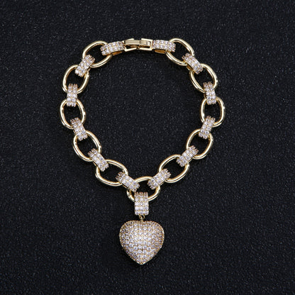 Set collana cuore dorata