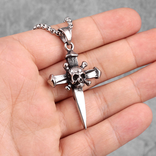 Collana teschio con croce