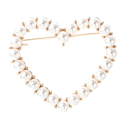 Spilla cuore con perle