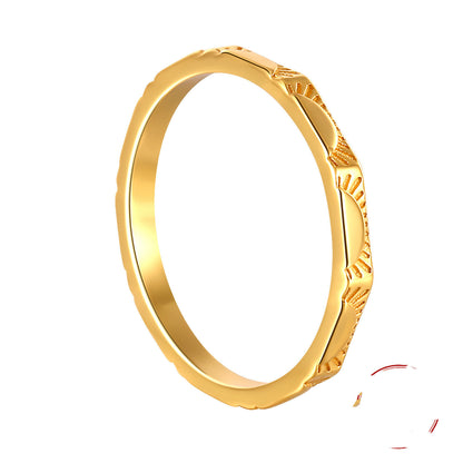 Anello sigillo sole retrò
