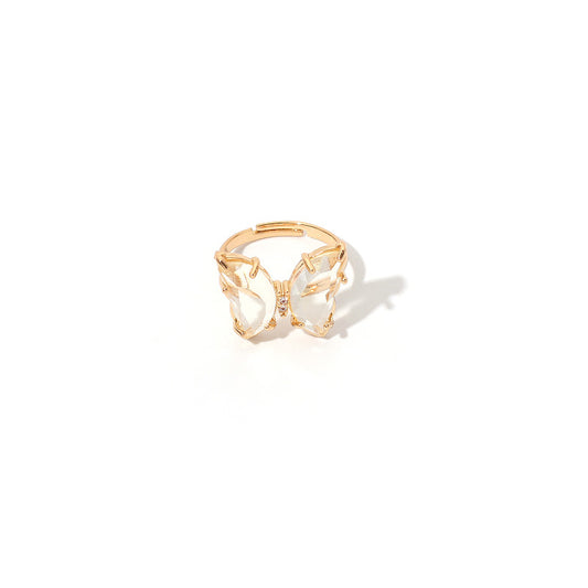 Anello charm farfalla cristallo